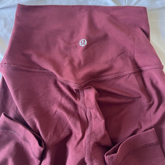 Lululemon Athletica High Rise Align 28” Cassis Colored Leggings W5CTES SIZE 0 - Picture 7 of 10